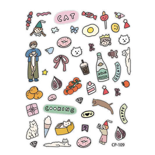 Cute Cat Cartoon Stickers