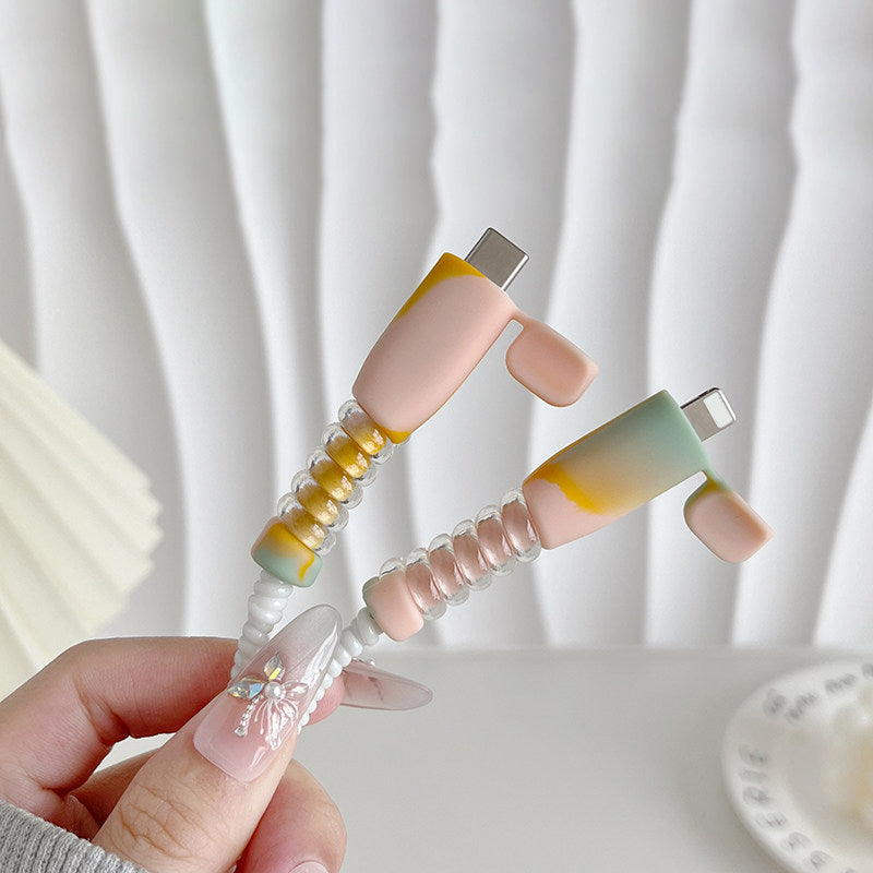 Cable Protector Anti-Break Charging Cord Saver Compatible with iPhone Charger Cable Anti-Split Wire Connector Guard