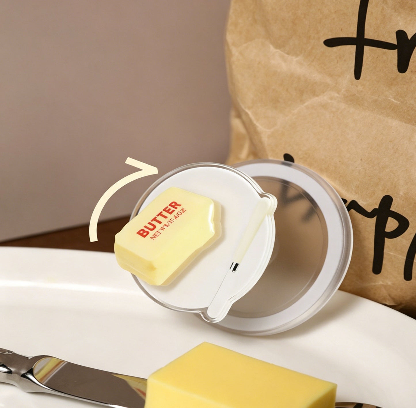 回転式バターMagSafeスマホホルダー、かわいい食べ物モチーフのスタンド