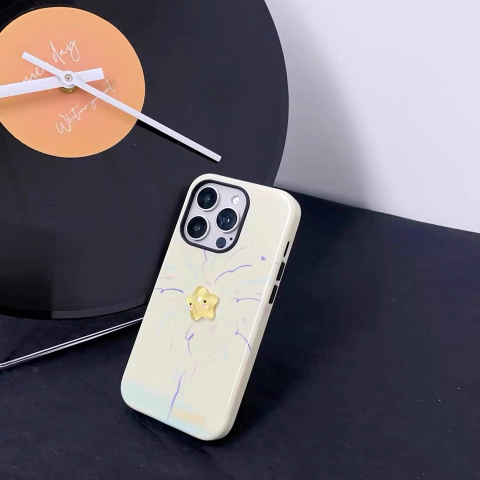 Beige Firework Star iPhone Case