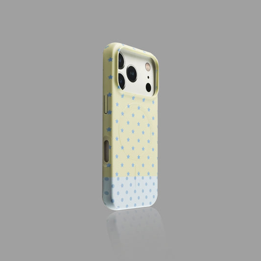 Light Color Star & Polka Dot Print iPhone Case