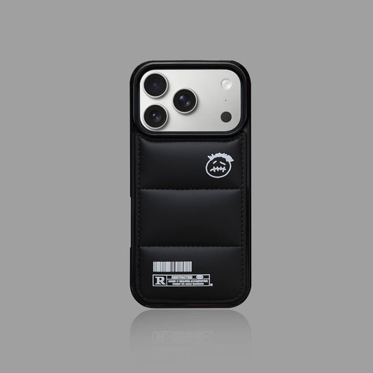 ダウンジャケット風カップル向けiPhoneケース