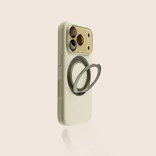 Simple Solid Color iPhone Case with Built-in Ring Holder