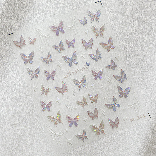 Holographic Embossed Butterfly Stickers