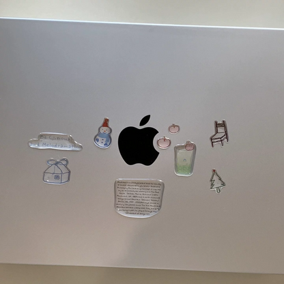 可愛い3Dゼリーエポキシシール、iPad、スマホ、ノートパソコン、手帳用インス風盛り上がりデカール