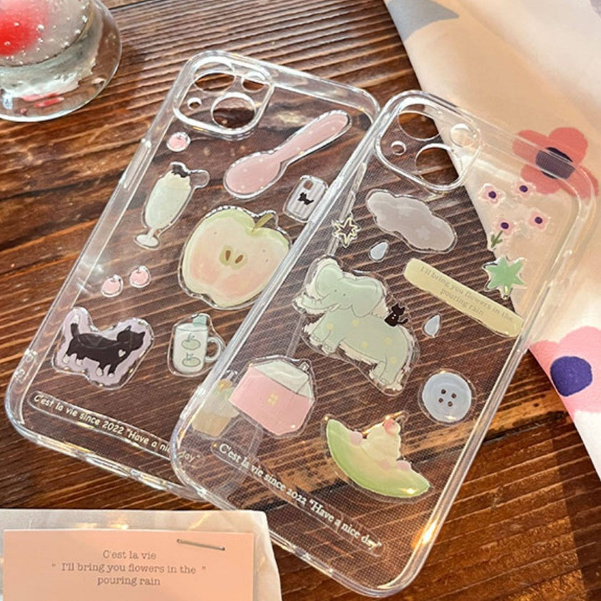 かわいい猫と食べ物のエポキシステッカー、ジャーナル、スマホケース、ノートパソコンのDIY用3D立体デカール