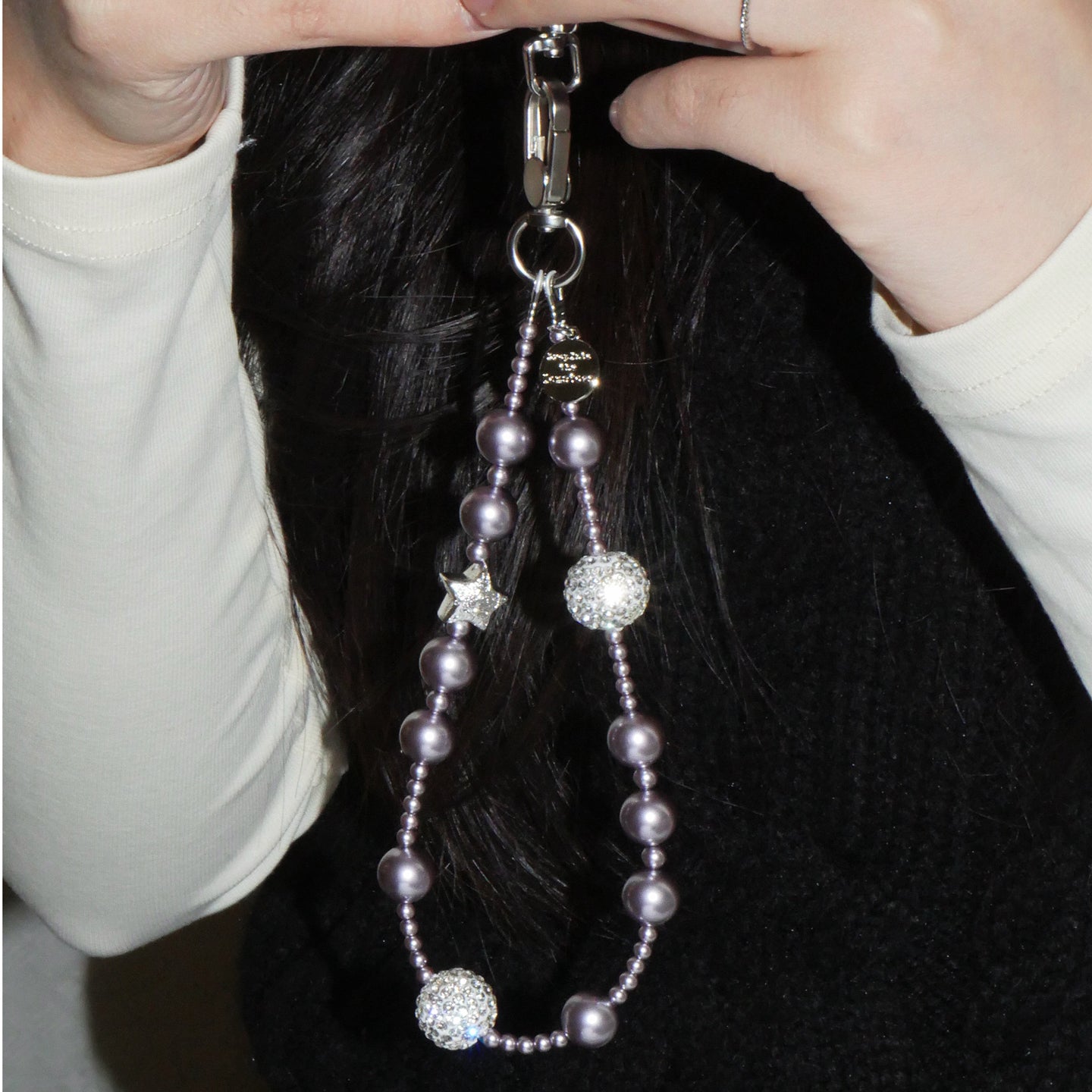 パールシリーズ スマホショルダーストラップ 短・長、バッグチャーム／キーホルダー