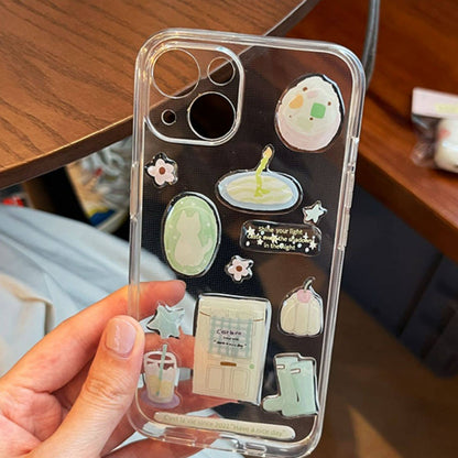 パステルデザートエポキシステッカー、ジャーナル、スマホケース、PCのDIY用3D立体デカール