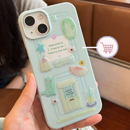 パステルデザートエポキシステッカー、ジャーナル、スマホケース、PCのDIY用3D立体デカール