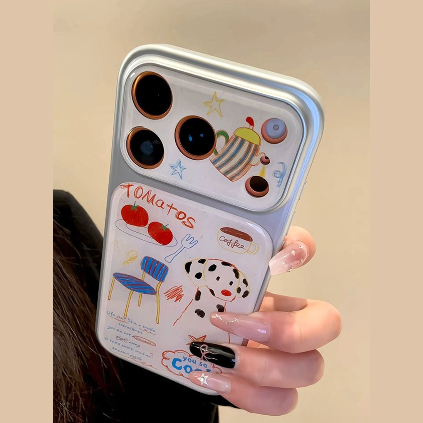 Doodle Dalmatian iPhone Case, Hand‑drawn Style Protective Cover