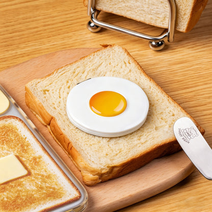 目玉焼きMagSafeスマホホルダー、食べ物テーマのスタンド（ミラー内蔵）