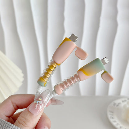 Cable Protector Anti-Break Charging Cord Saver Compatible with iPhone Charger Cable Anti-Split Wire Connector Guard