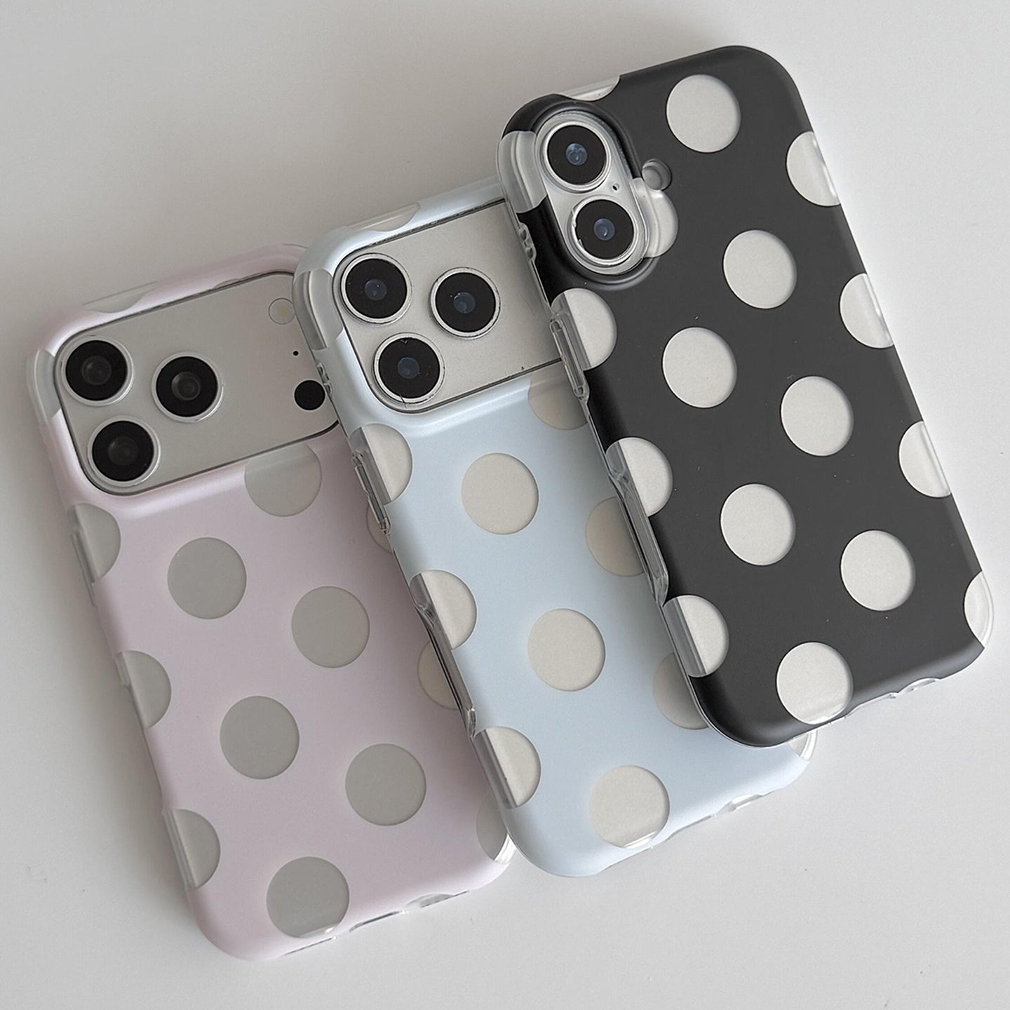 Hollow Polka Dot iPhone Case, Minimalist Matte Protective Cover