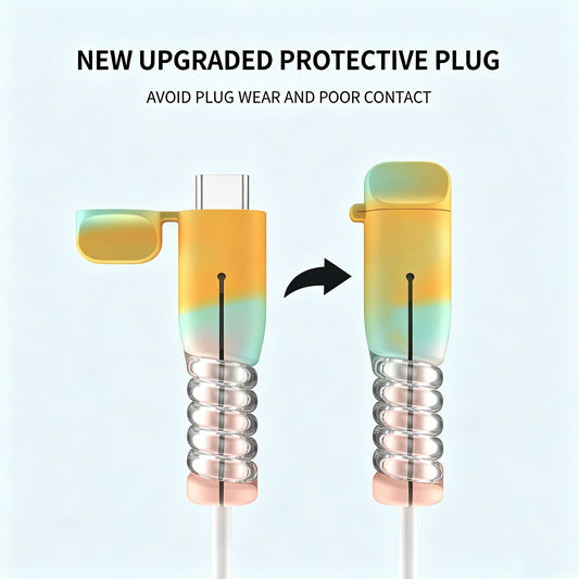 Cable Protector Anti-Break Charging Cord Saver Compatible with iPhone Charger Cable Anti-Split Wire Connector Guard