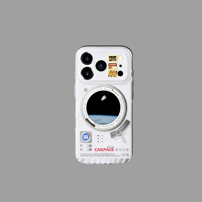 360도 회전 스탠드가 있는 스페이스 캡슐 MagSafe 아이폰 케이스