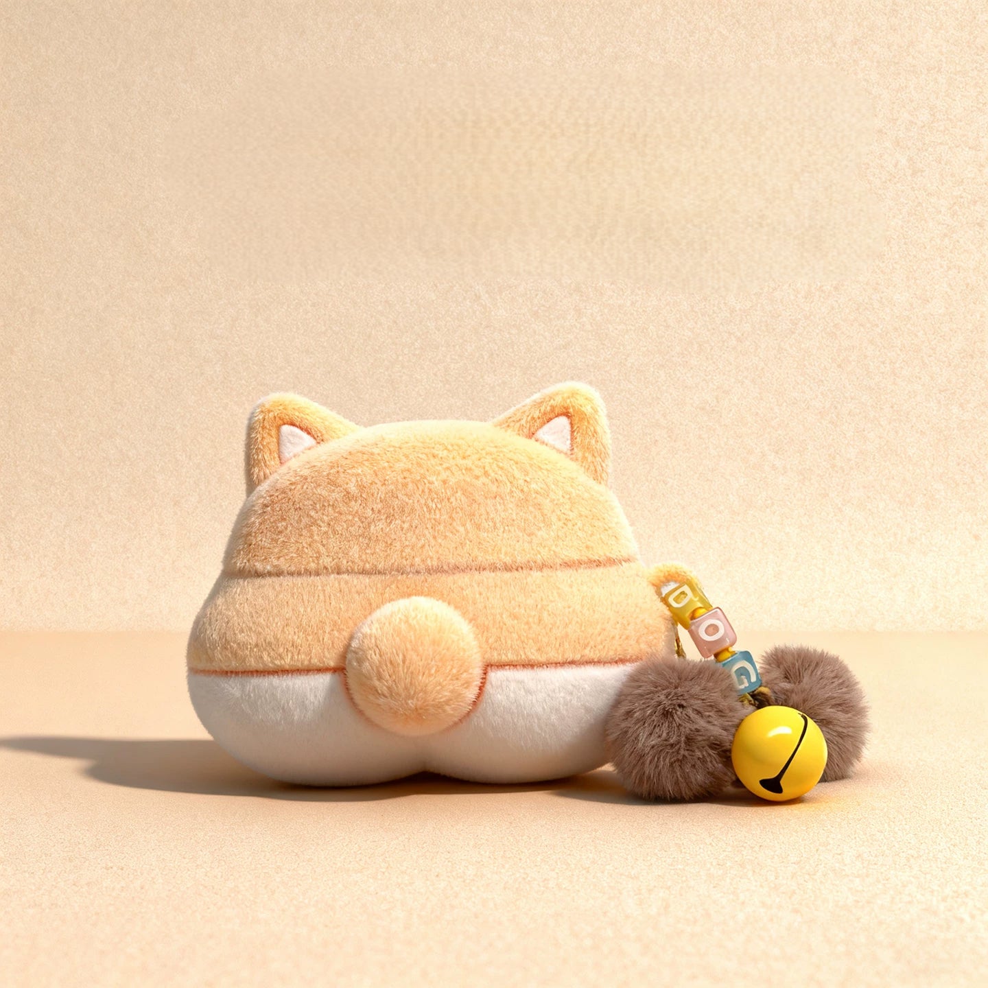 Flocked Corgi Butt AirPods Case