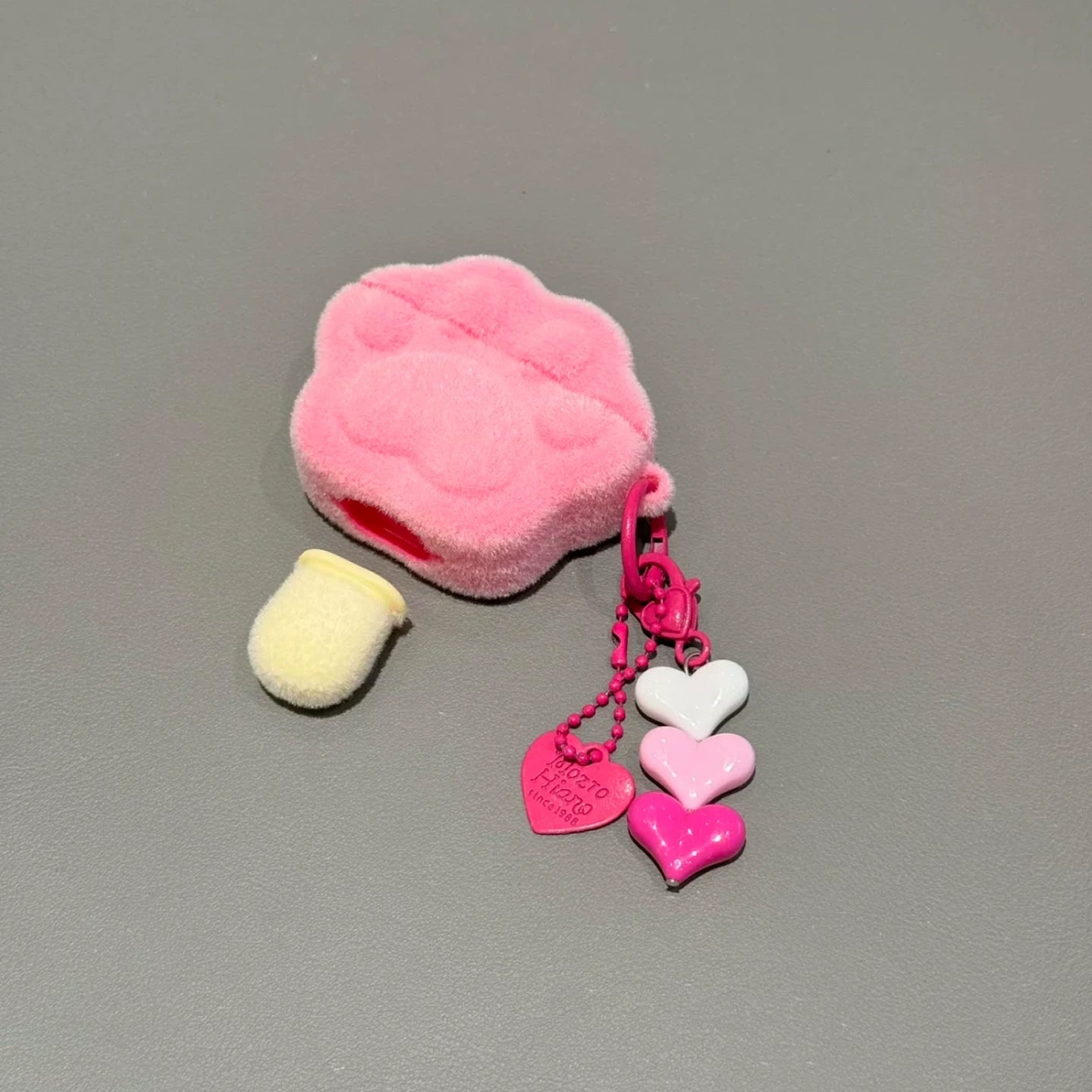 Flocked Cat Paw Popsicle AirPods Case