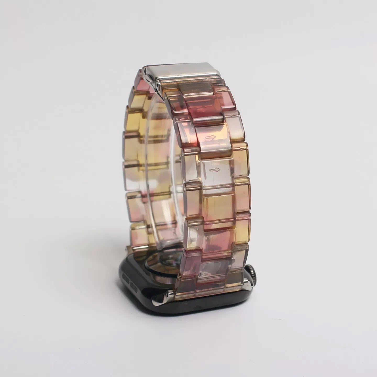 通気性レジンiWatchバンド、カラフル透明Apple Watch用ストラップ