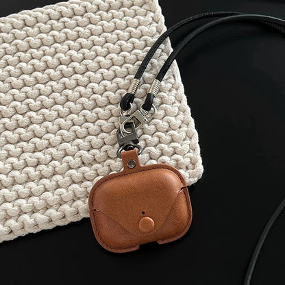 Vintage Leather AirPods Case with Detachable Lanyard