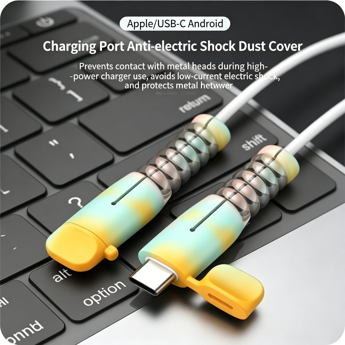 Cable Protector Anti-Break Charging Cord Saver Compatible with iPhone Charger Cable Anti-Split Wire Connector Guard