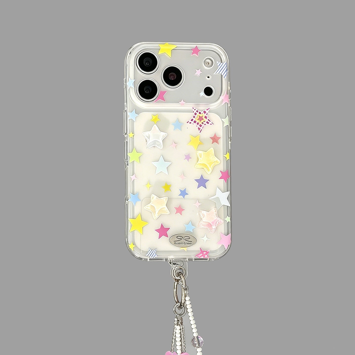 Kawaii Transparent Star Case with Removable Charm Strap
