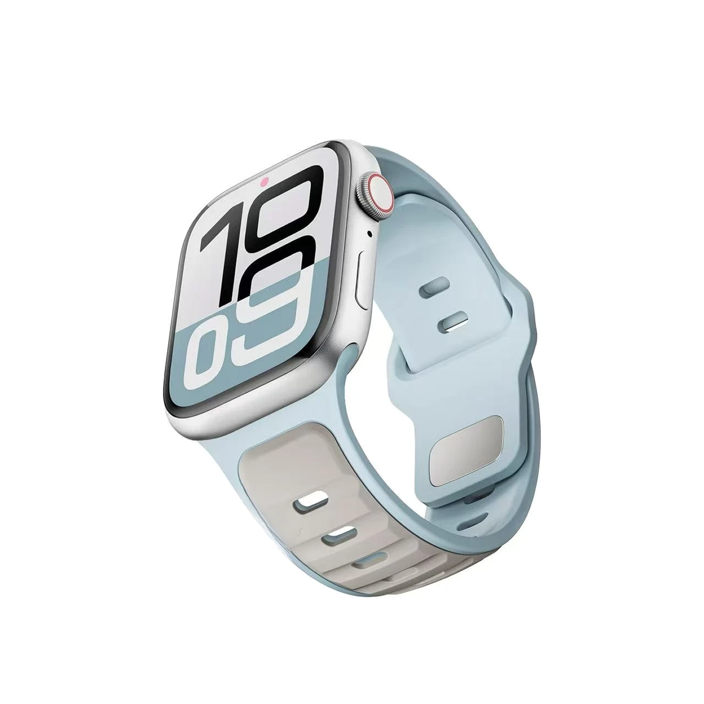 Apple Watch용 소프트 듀얼 컬러 실리콘 워치 밴드