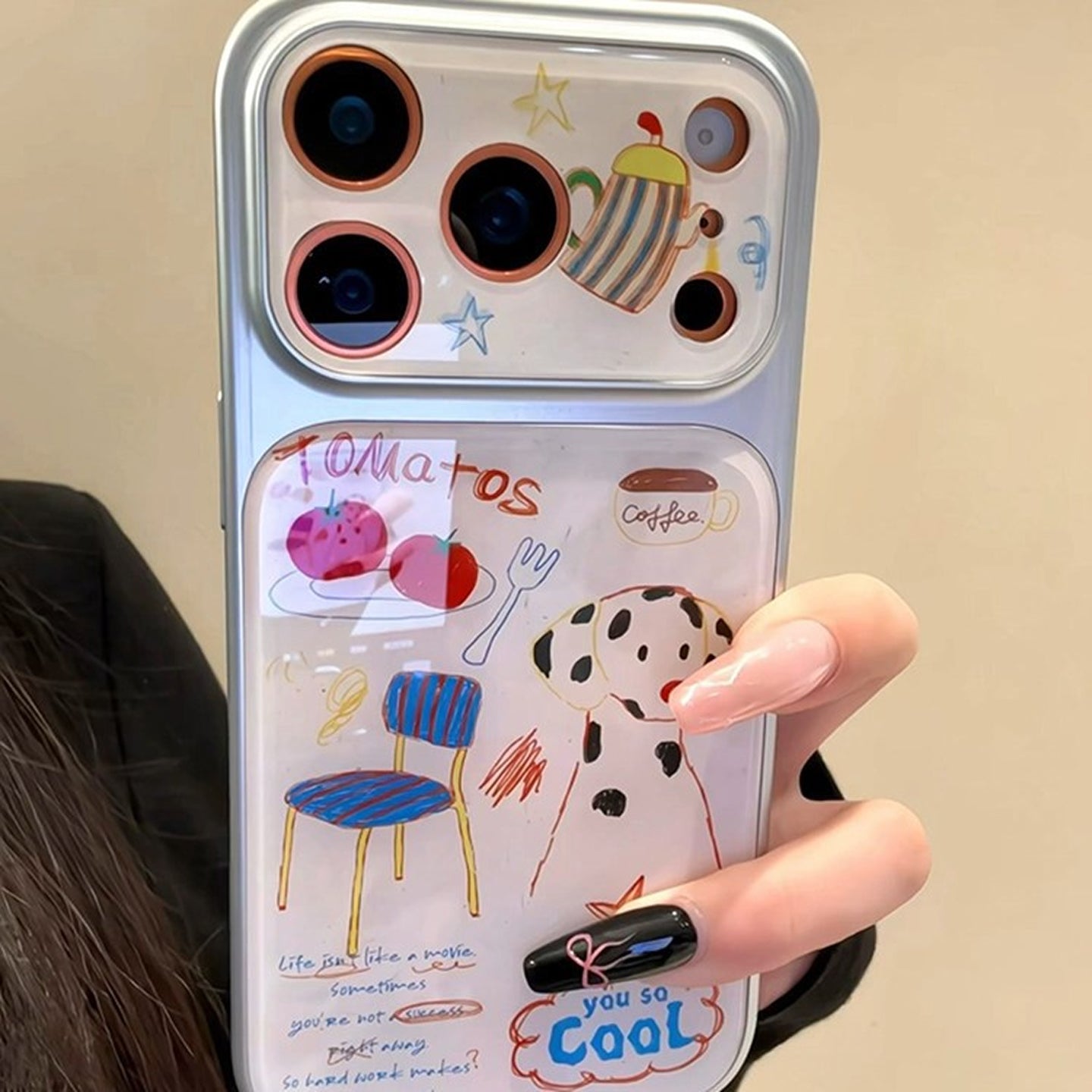 Doodle Dalmatian iPhone Case, Hand‑drawn Style Protective Cover