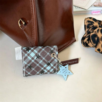 Plaid / Leopard Star Leather AirPods Case