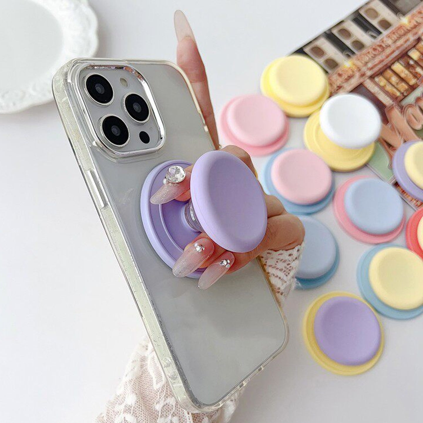 Magsafe Collapsible Airbag Stand, Cute Candy Color for iPhone
