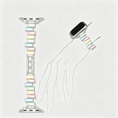 Colorful Rectangle Rhinestone Bracelet Watch Band for Apple Watch