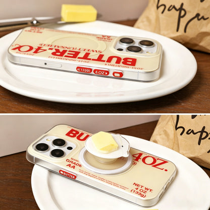 回転式バターMagSafeスマホホルダー、かわいい食べ物モチーフのスタンド
