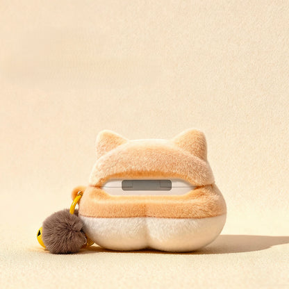 Flocked Corgi Butt AirPods Case