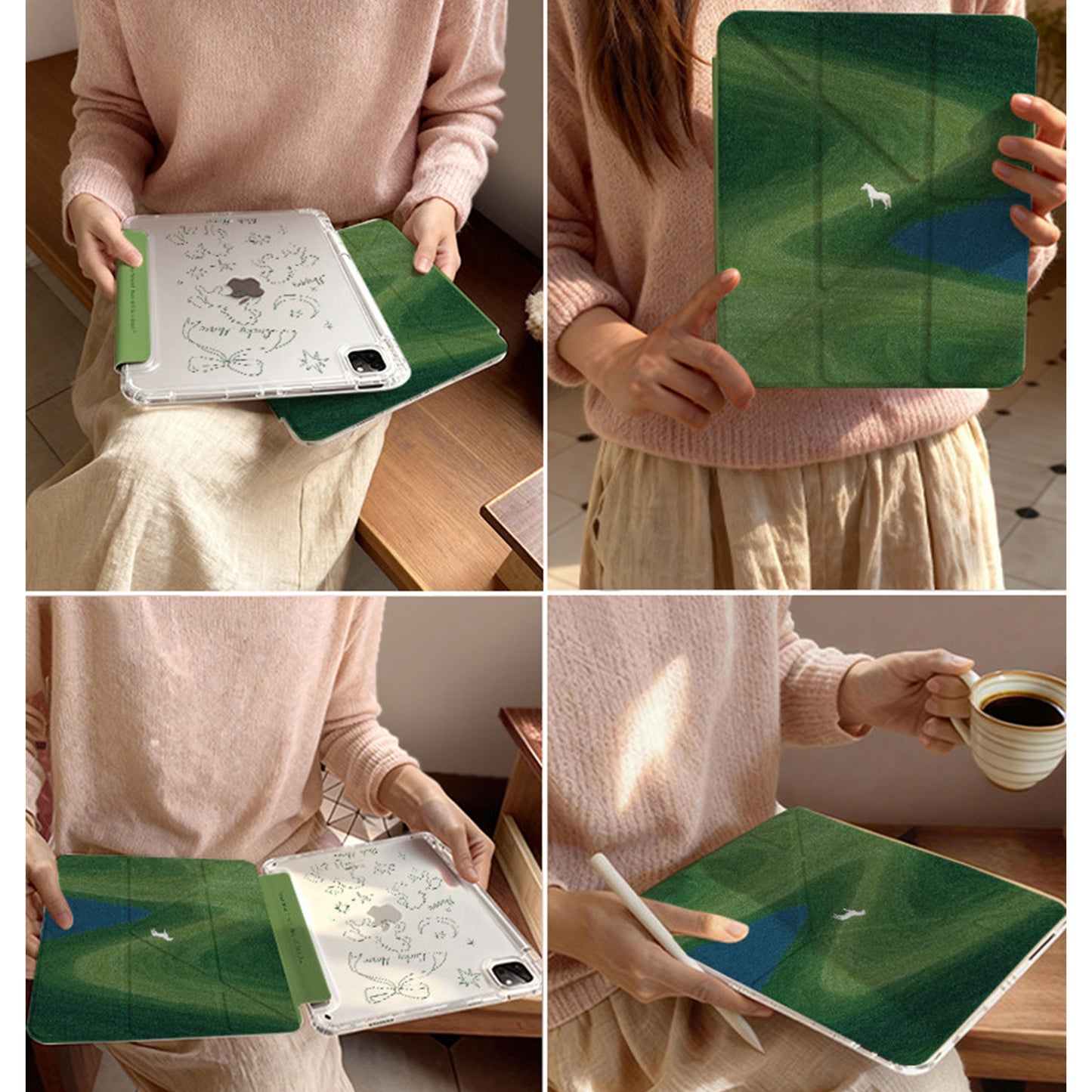 Unique Design Slim Lightweight iPad Case With Pencil Slot Compatible For Apple iPad