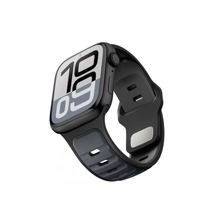 Apple Watch용 소프트 듀얼 컬러 실리콘 워치 밴드
