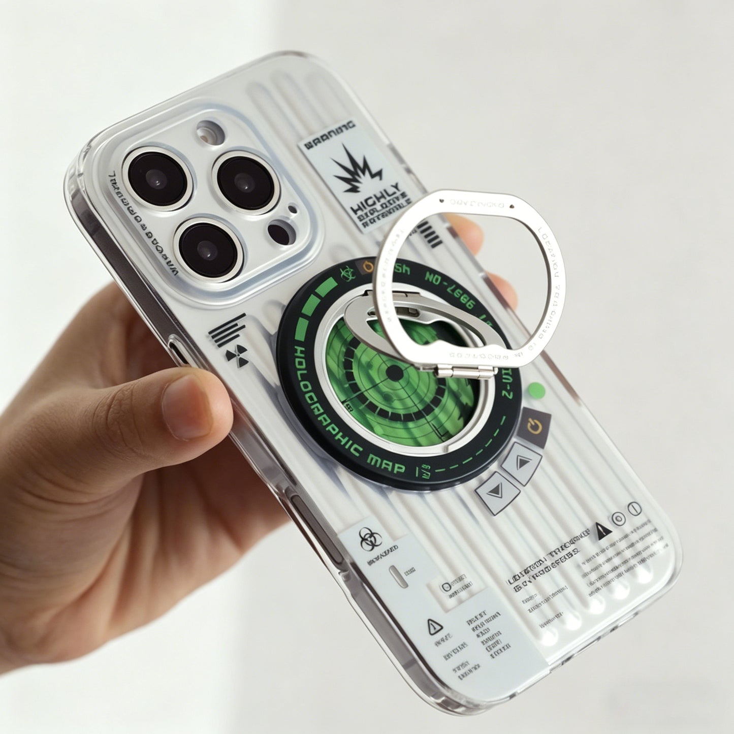 Radar Design MagSafe Phone Ring Holder, Multi-Angle Rotating Metal Stand