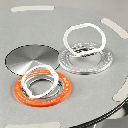 アルミニウム合金製マグネット式スマホリングホルダー、360°回転式マルチアングルスタンド（MagSafe対応デバイス用）