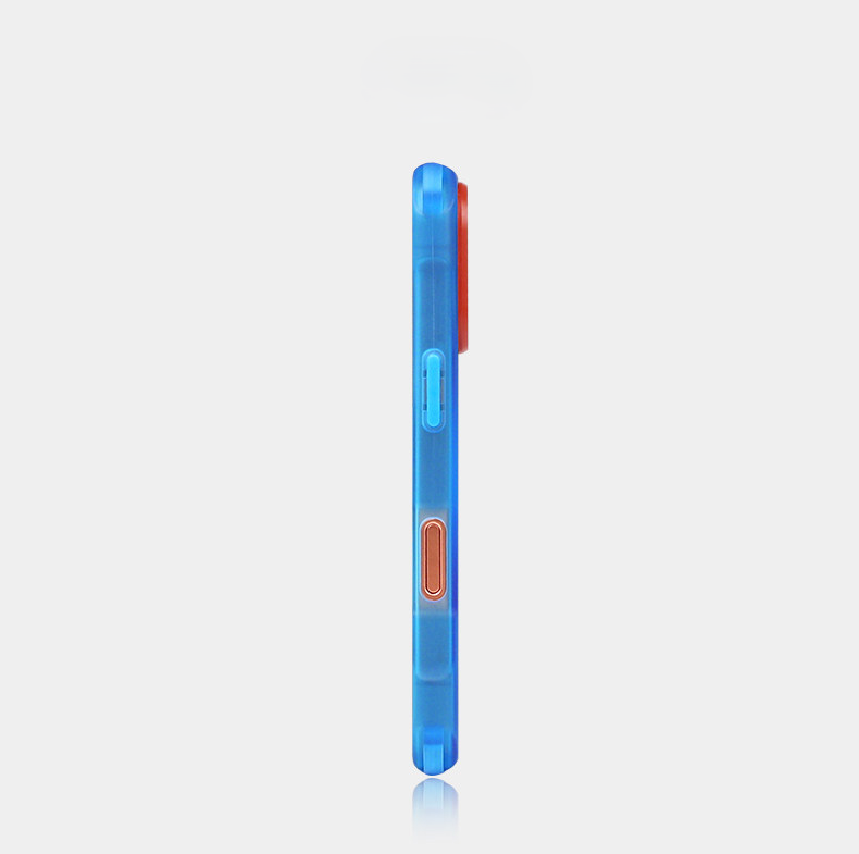 Solid Color Frosted MagSafe iPhone Case, Four-Corner Lanyard Hole Shockproof Protective Cover