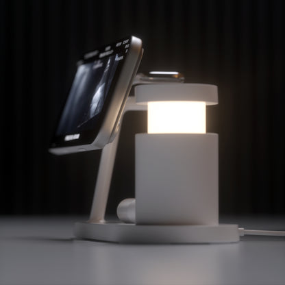 3 in 1 Magnetic Wireless Charging Station with Touch Night Light, MagSafe Charger Stand for iPhone, iWatch & AirPods
