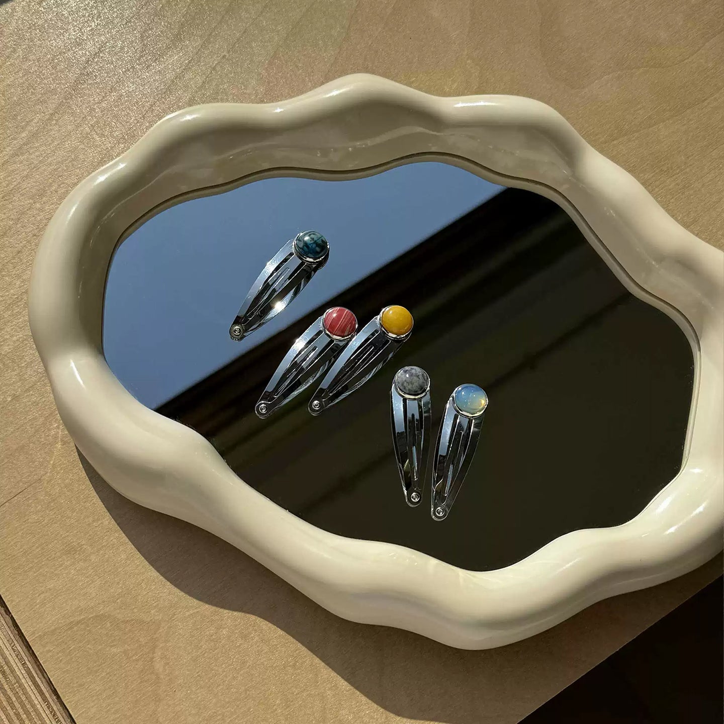 천연석 헤어핀 세트