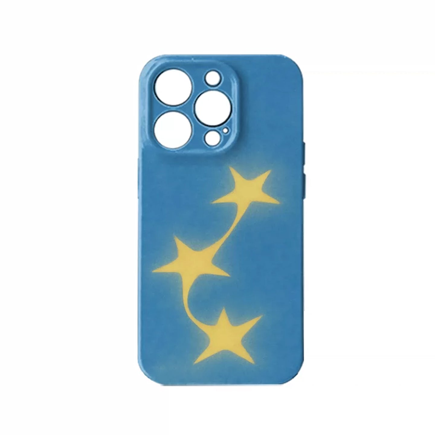 Sky Blue Flying Stars iPhone Case, Frosted Matte Hard Shell