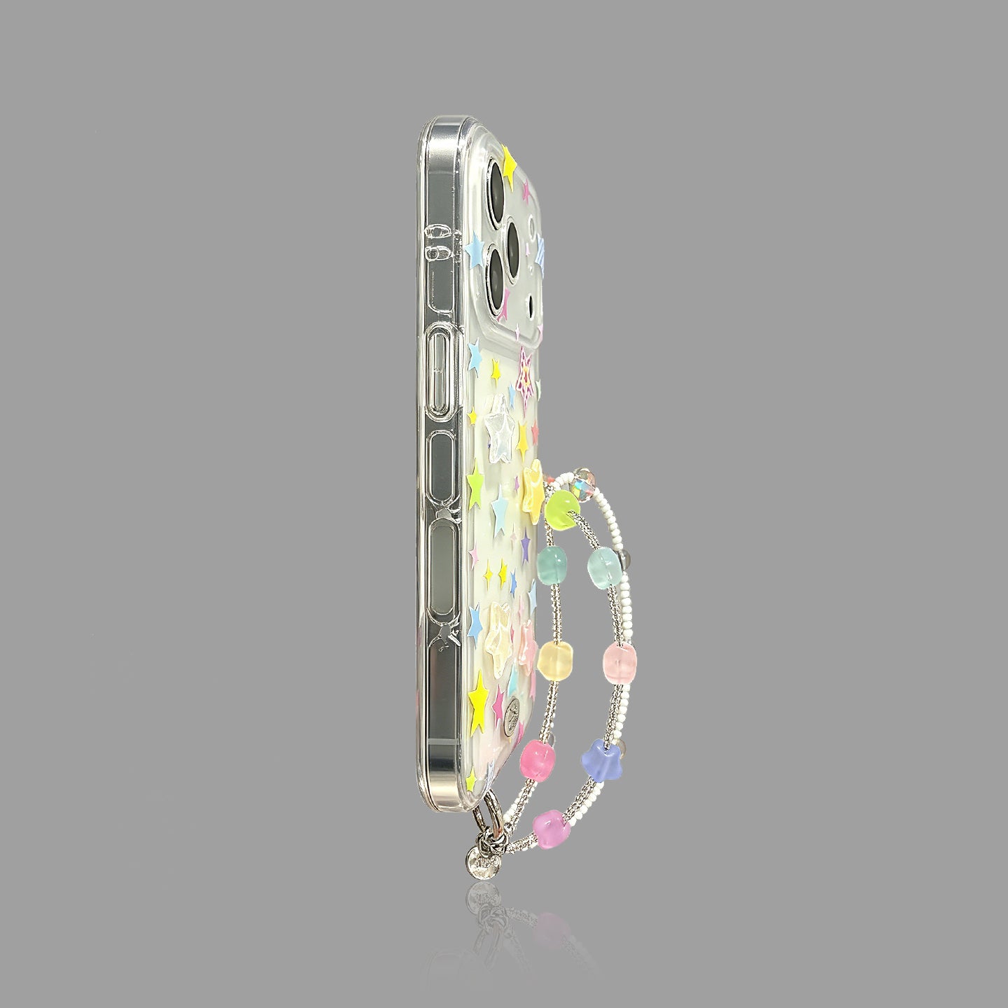 Kawaii Transparent Star Case with Removable Charm Strap