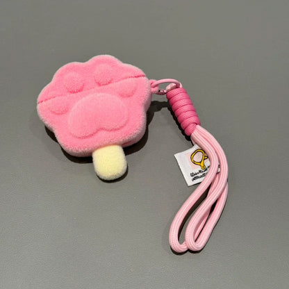 Flocked Cat Paw Popsicle AirPods Case