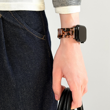 通気性レジンiWatchバンド、カラフル透明Apple Watch用ストラップ