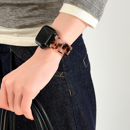 通気性レジンiWatchバンド、カラフル透明Apple Watch用ストラップ