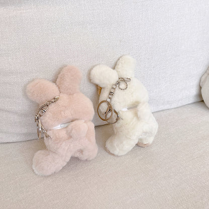 Cute Plush Bunny AirPods Case
