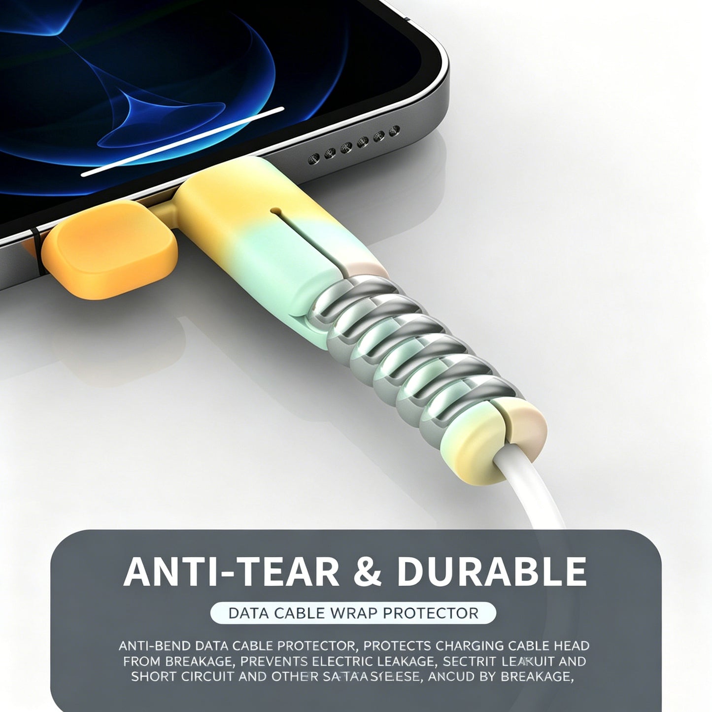 Cable Protector Anti-Break Charging Cord Saver Compatible with iPhone Charger Cable Anti-Split Wire Connector Guard