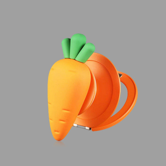 3D Carrot MagSafe Phone Stand, Multi-Angle Ring Holder with Built-in Makeup Mirror