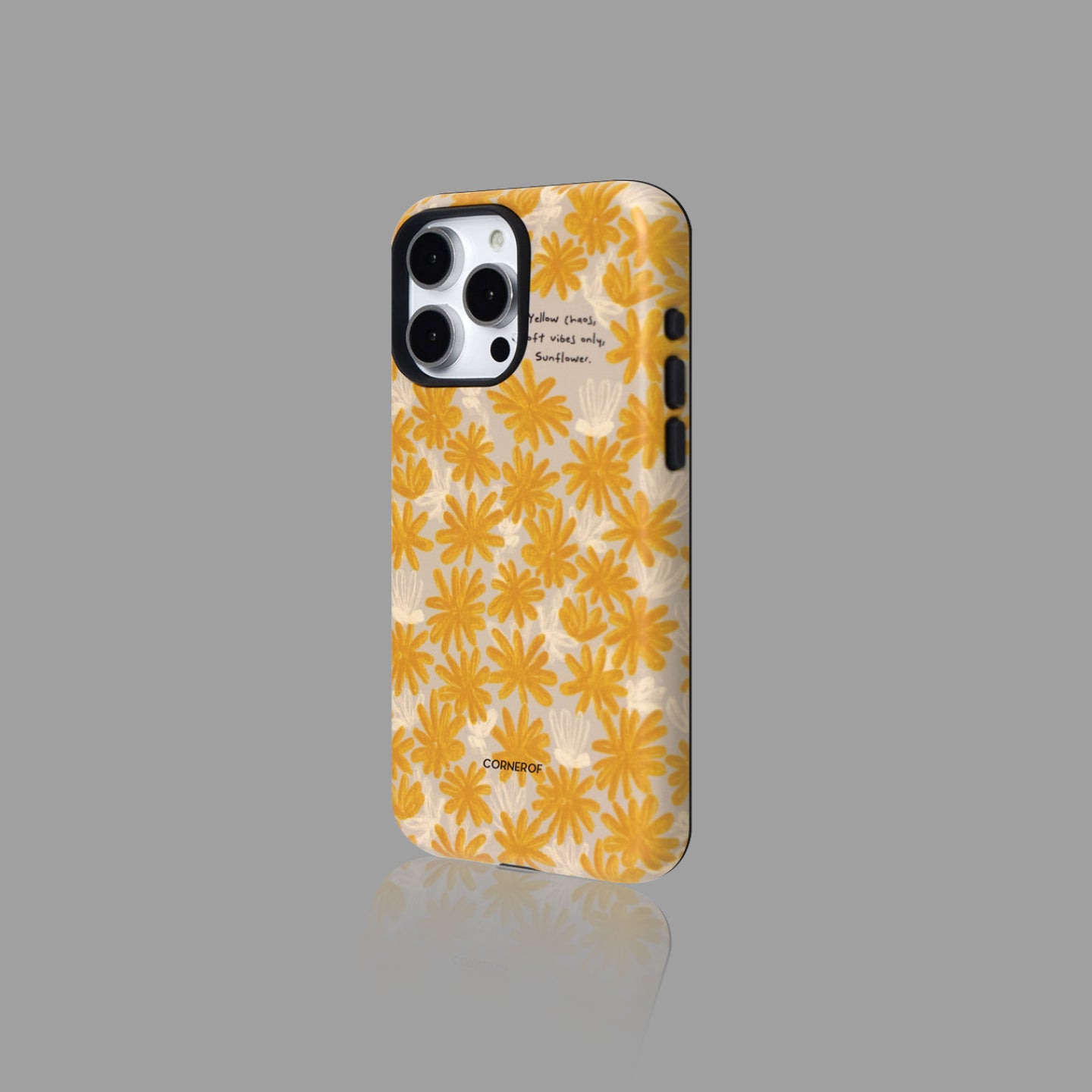 Yellow Floral Magnetic Film iPhone Case