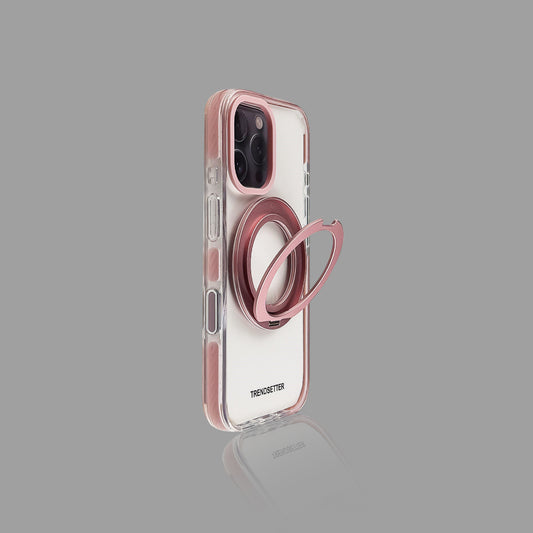 Minimalist Transparent iPhone Case with Magnetic Stand
