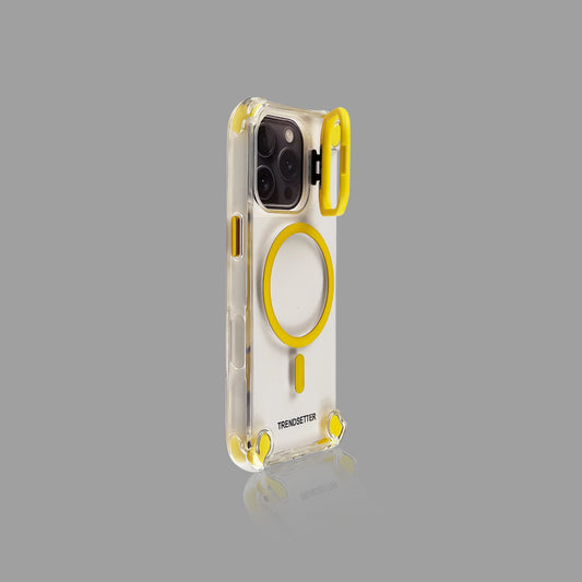Clear iPhone Case with Built-in Lens Stand